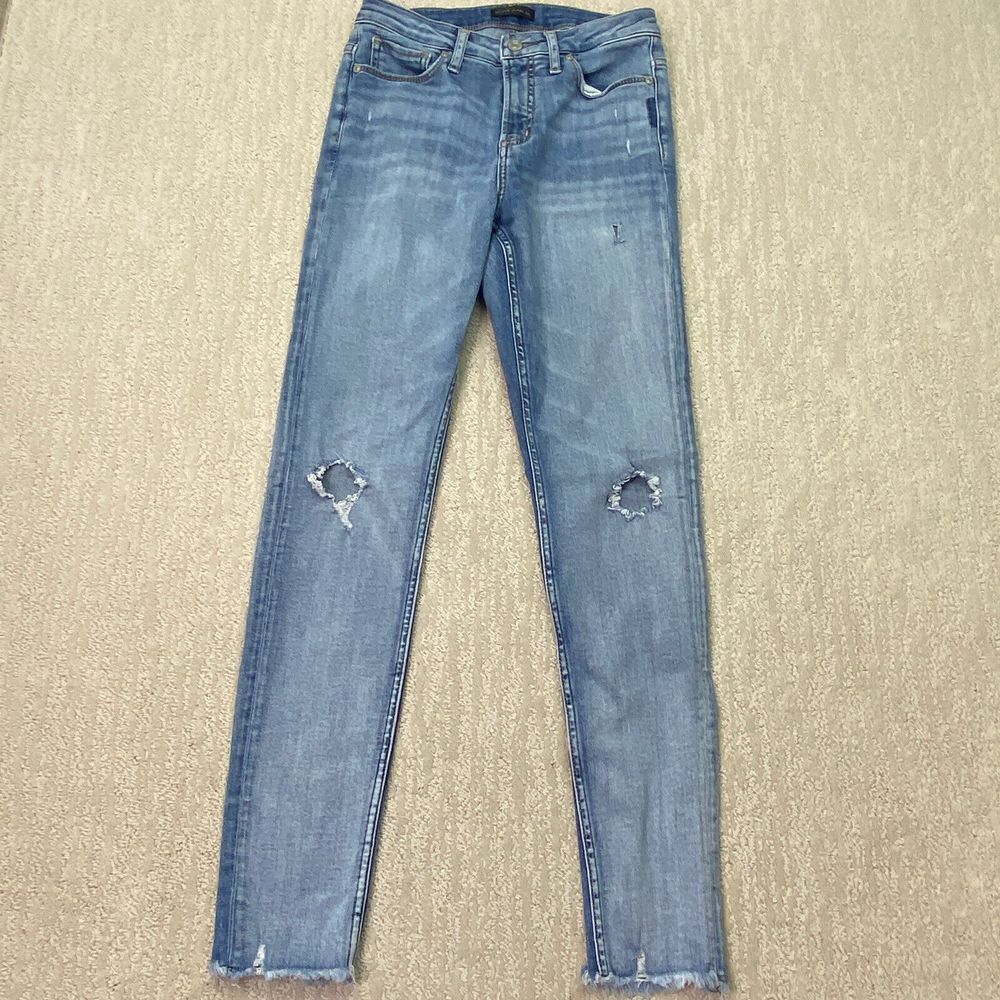 Silver Jeans Co Jeans Womens High Note Skinny Denim Blue Medium Wash Size‎ 26x29